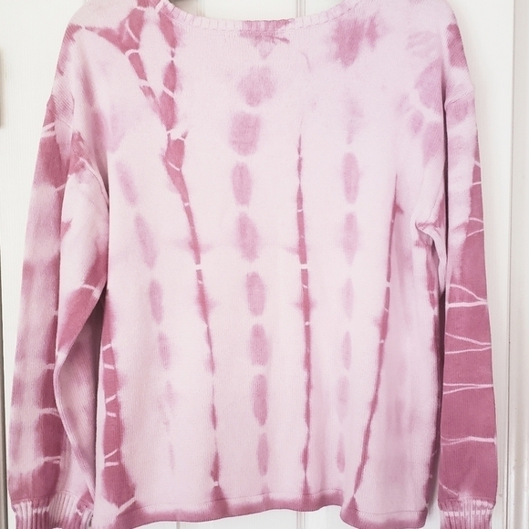 NEW! VELVET HEART pink tie dye cotton sweater. - Picture 5 of 7